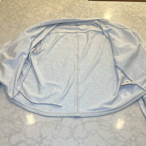 NWOT Athleta Retroterry Wrap Sweatshirt Gray Size XS - Picture 8 of 9